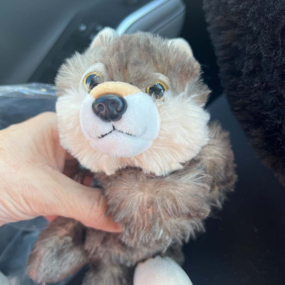 Wild Republic Huggers Wolf Plush Toy Slap Bracelet Stuffed Animal